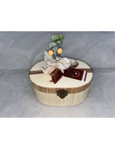 Coffre bambou - assortiment de biscuits + chocolat